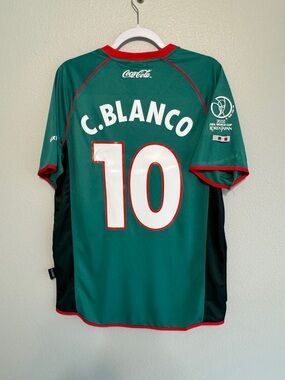 Vintage Mexico 2002 Cuauhtemoc Blanco World Cup home green soccer jersey